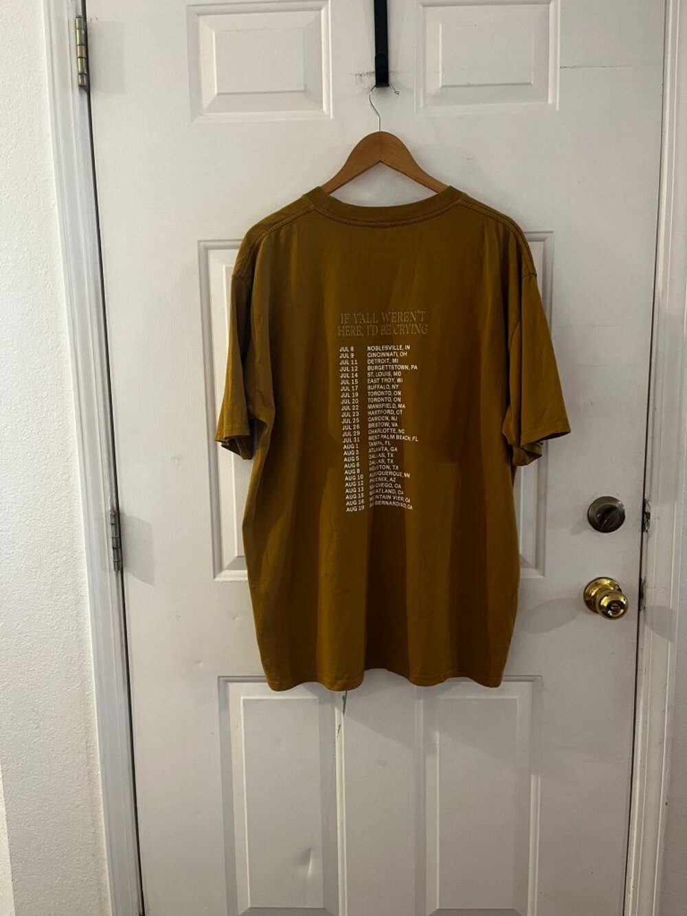 Post Malone Unisex  Mustard Yellow AUSTIN Graphic Tour Tee Shirt Sz XXL - Picture 3 of 6